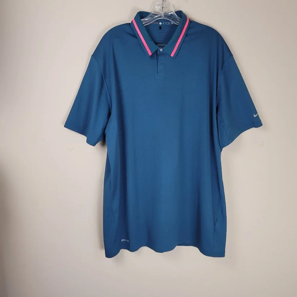 Nike Tiger Wood Collection Men Golf DRI-FIT Polo Shirt Size XXL